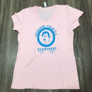 Mamoun's Falafel New York / New Haven Pink T-Shirt, Large
